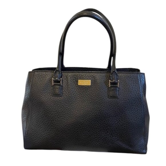 Kate Spade New York Black Pebbled Leather Tote Bag - Picture 2 of 12